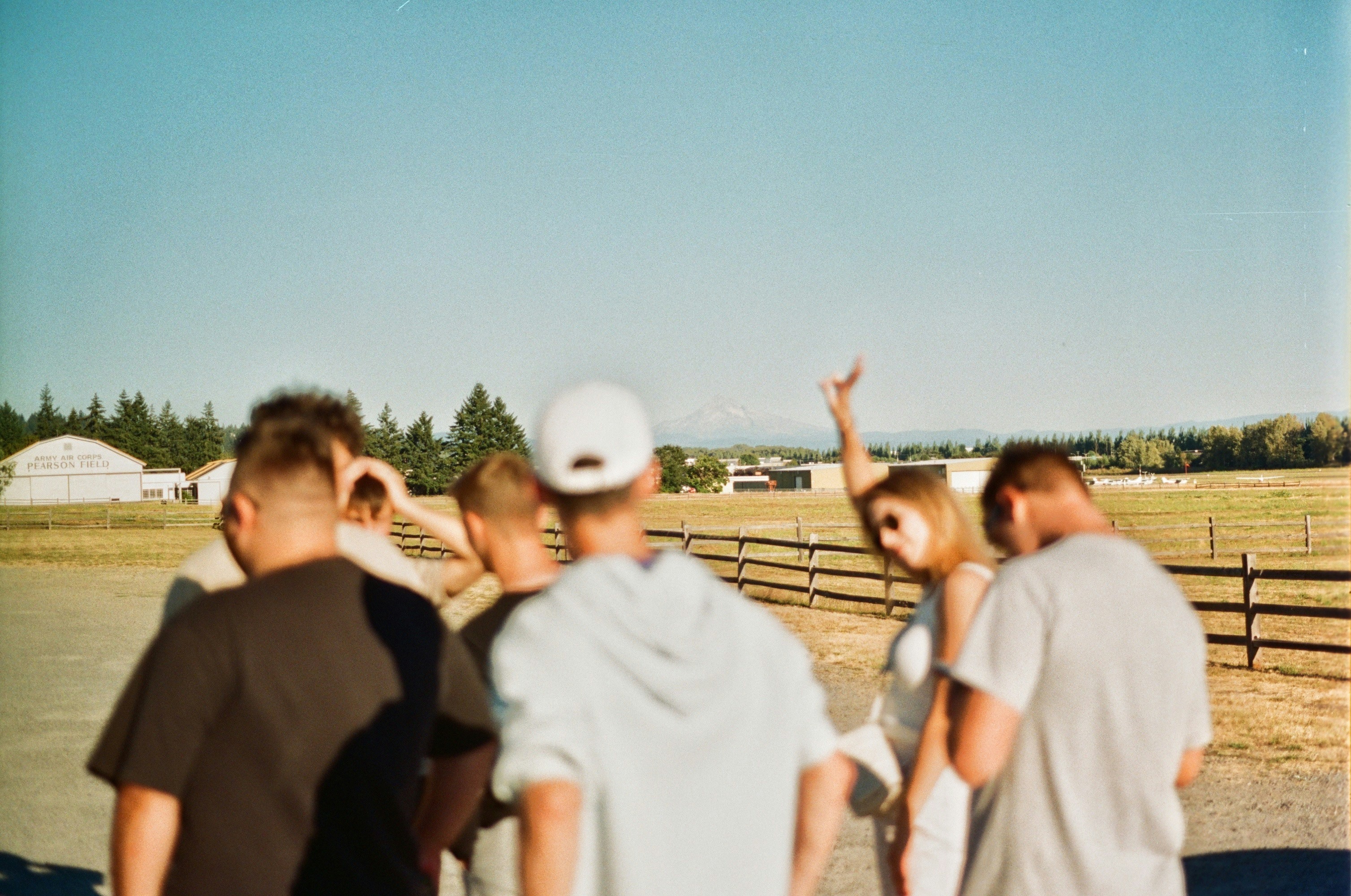 A group of people in animated conversation